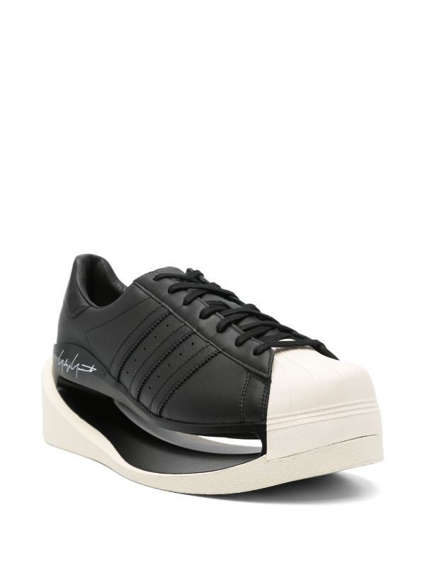 Y-3 GENDO SUPERSTAR LEATHER SNEAKERS