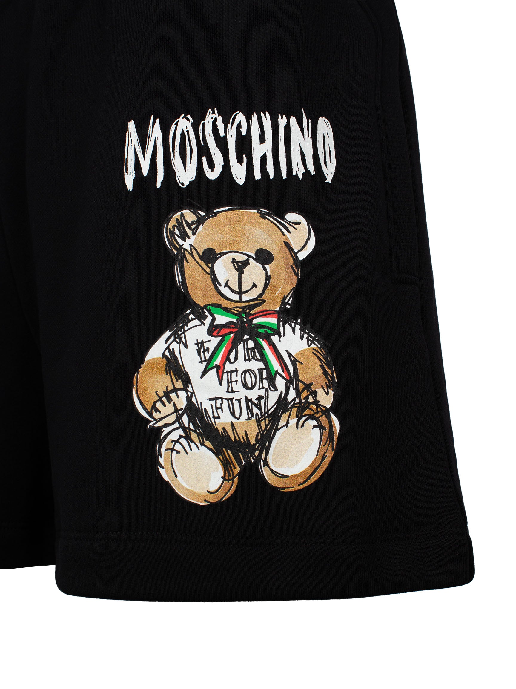 MOSCHINO TEDDY BEAR-PRINT COTTON SHORTS