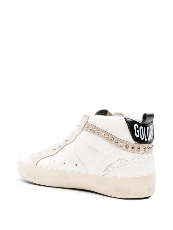 GOLDEN GOOSE MID STAR LEATHER SNEAKERS