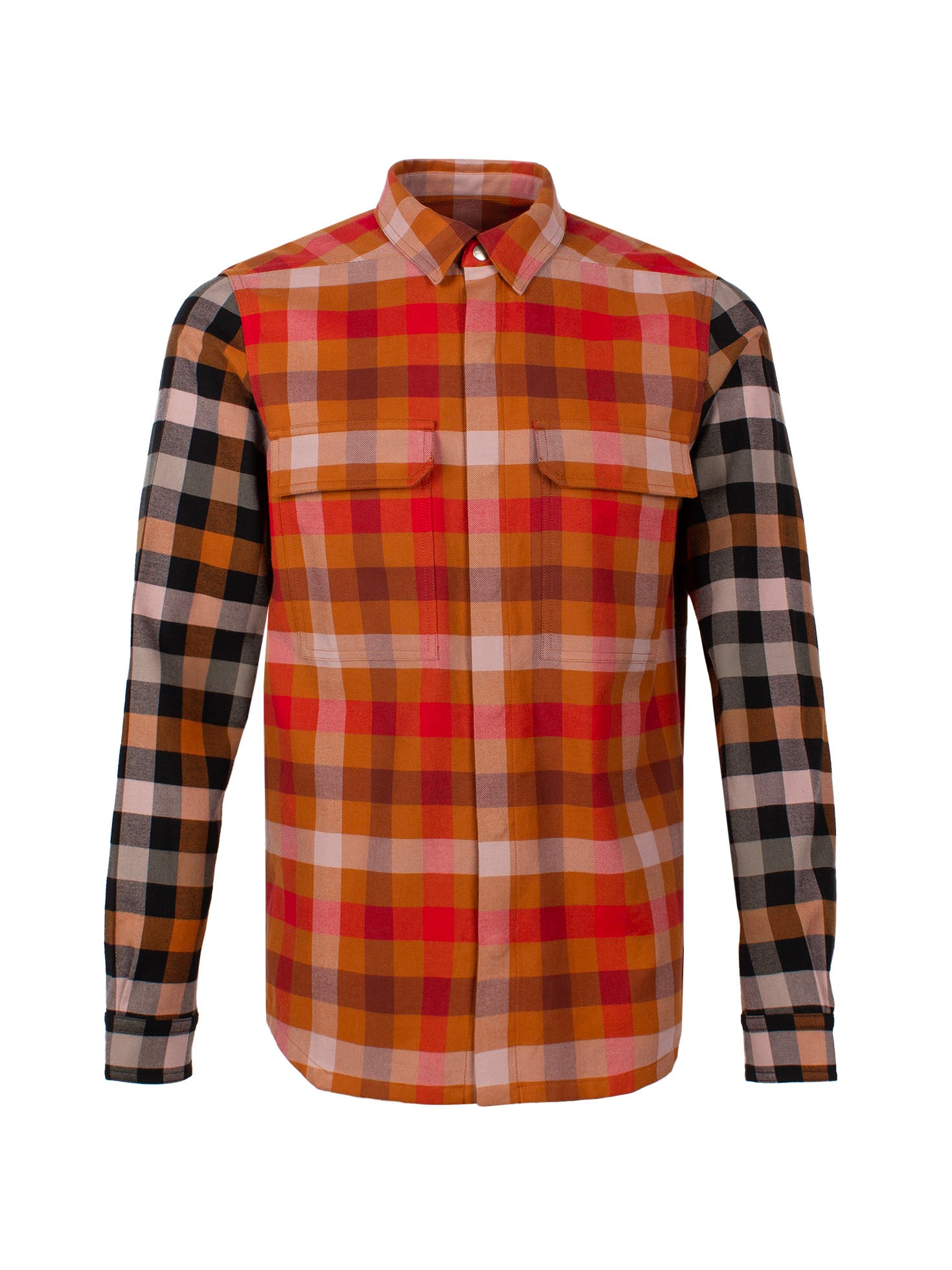 RICK OWENS PLAID FLANNEL SHIRT