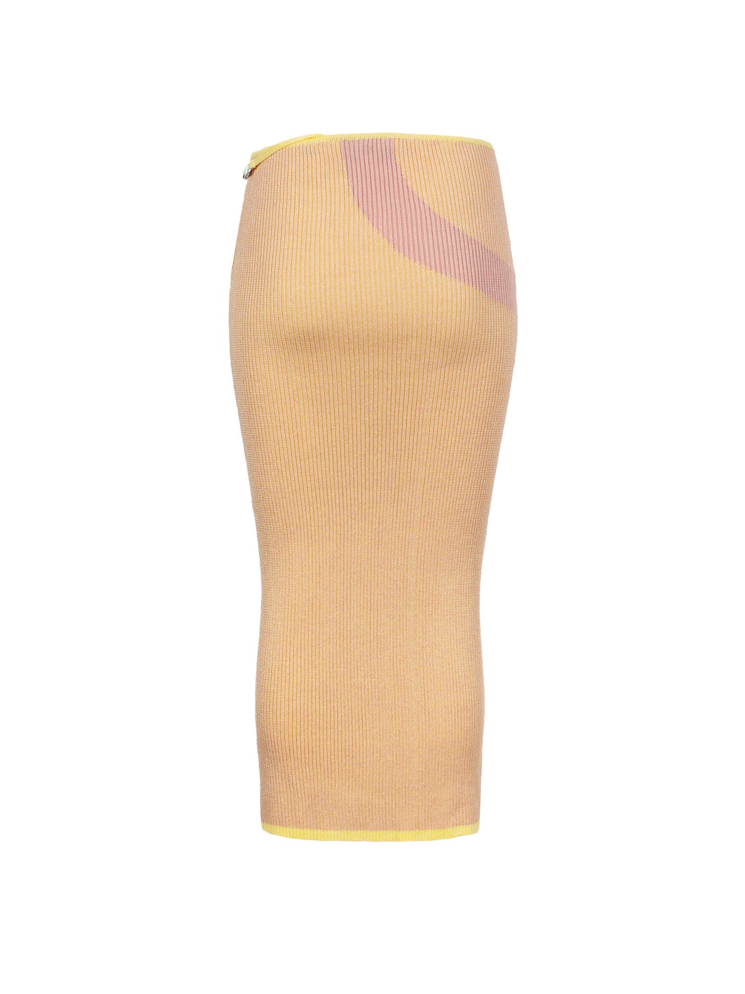 GCDS COMMA LOGO-PLAQUE RIBBED SKIRT