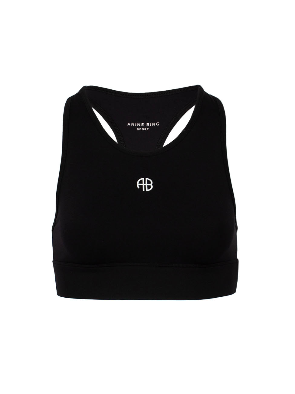 ANINE BING LOGO-PRINT SPORTS BRA