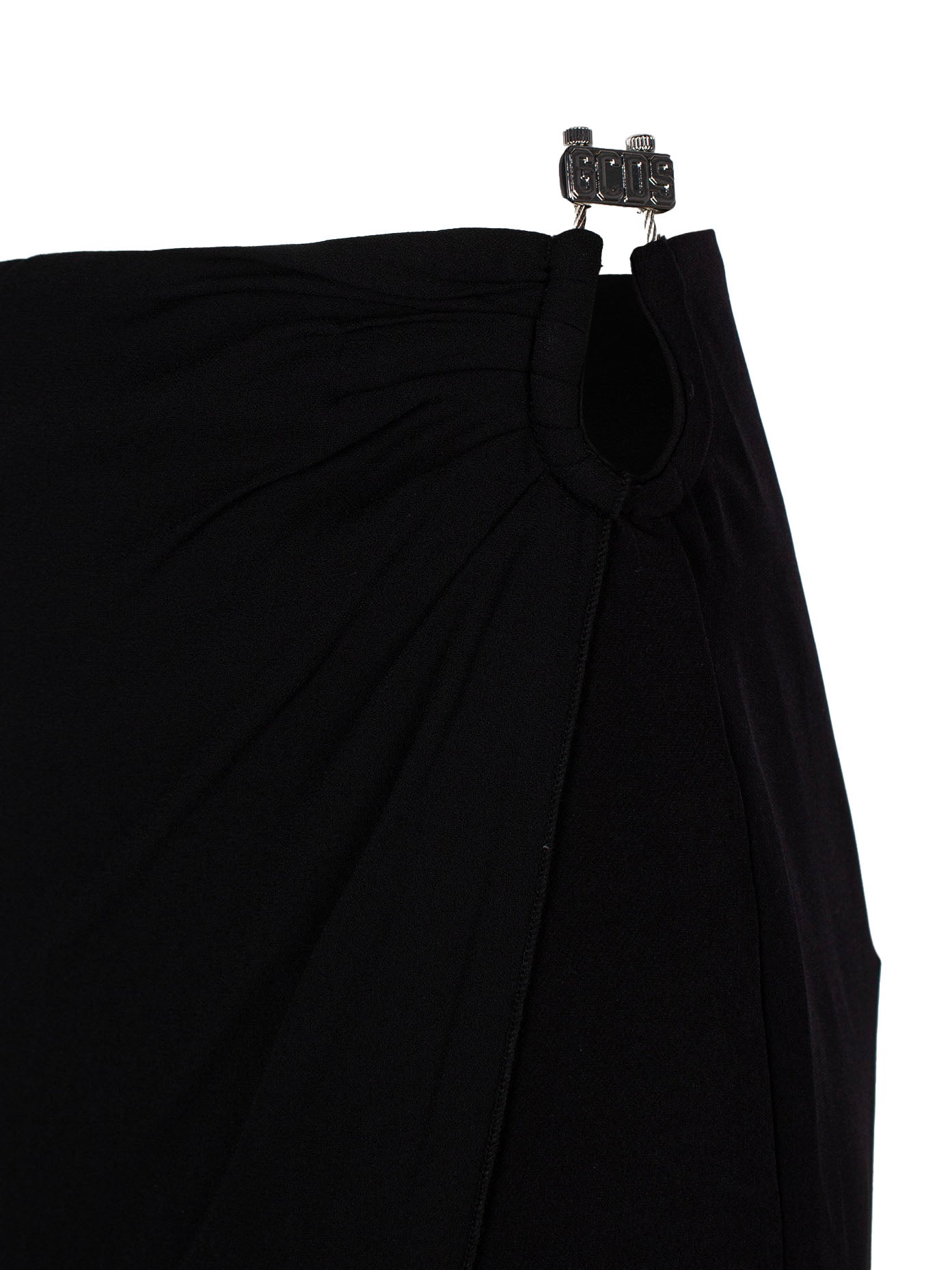 GCDS LOGO-PLAQUE LAYERED SKIRT