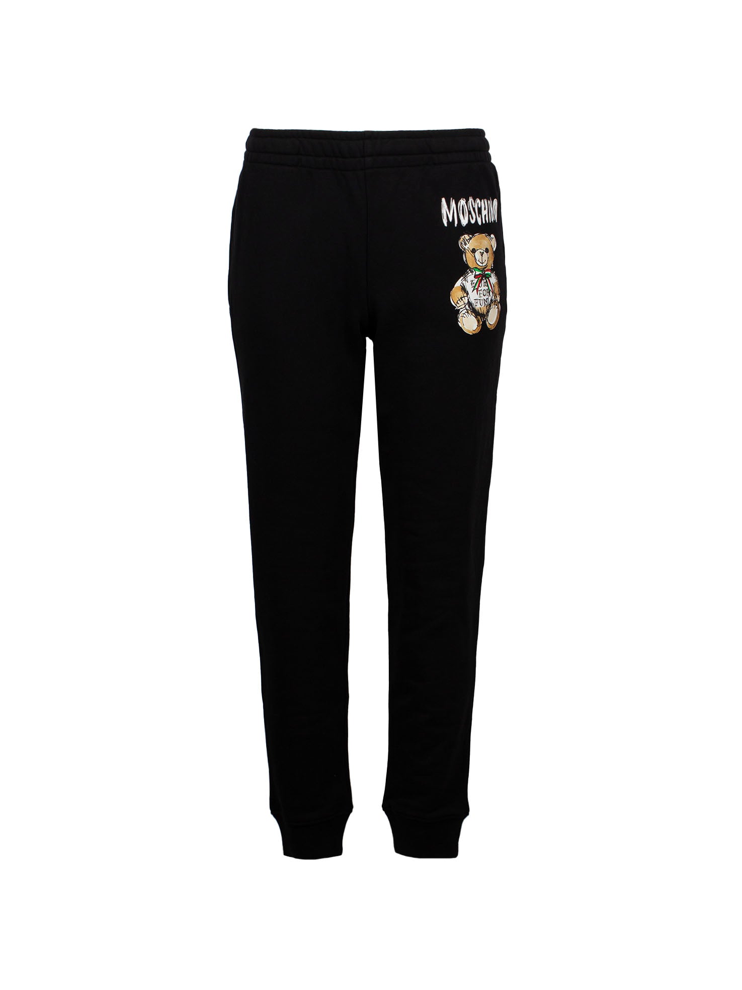 MOSCHINO TEDDY BEAR-PRINT COTTON TRACK PANTS