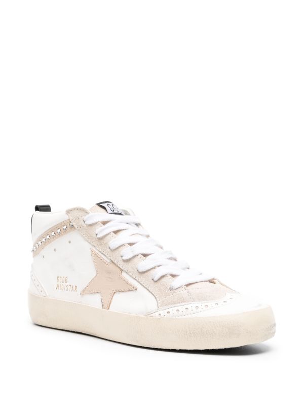 GOLDEN GOOSE MID STAR LEATHER SNEAKERS